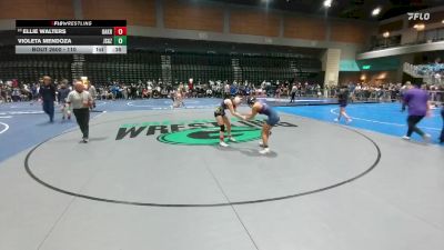 110 lbs Cons. Round 4 - Violeta Mendoza, Garza vs Ellie Walters, Oakridge