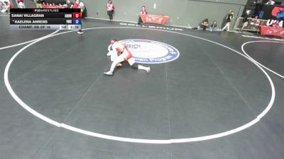 135 lbs Champ. Rd Of 16 - Sanai Villagran, Centennial High School Wrestling vs Kaelena Ahrens, Vacaville Wrestling Club