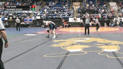 3 - 132 lbs Cons. Semi - Dillenger Collins, Christiansburg vs Cael Short, Staunton River