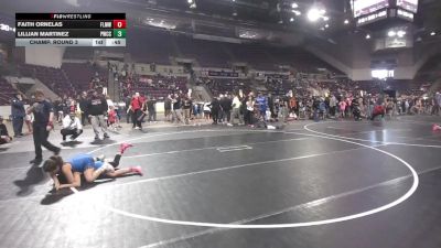 112 lbs Champ. Round 3 - Lillian Martinez, Pomona Wrestling Club Colorado vs Faith Ornelas, Fort Lupton Metro Wrestling Club