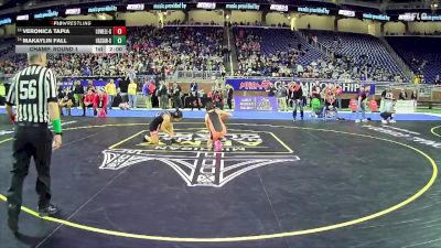 Girls-100 lbs Champ. Round 1 - Veronica Tapia, Lowell Hs Girls vs Makaylin Fall, Vassar Hs Girls