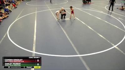 Cons. Round 1 - Camden Kingsley, Maple Grove Wrestling Club vs Oakley Murray, Anoka Youth Wrestling