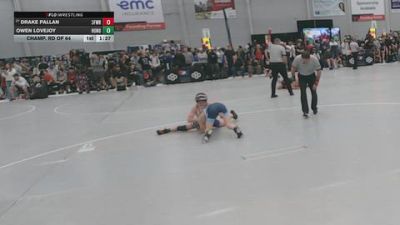 100 lbs Champ. Rd Of 64 - Drake Pallan, 3F Wrestling vs Owen Lovejoy, Hononegah