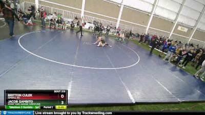 96 lbs Cons. Round 2 - Britton Culek, Kimball WC vs Jacob Gambito, Scrap Yard Garage Wrestling