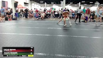 105 lbs Round 3 (6 Team) - Oscar Brown, Lil Shutts vs Mason Messner, Moser`s Mat Monster