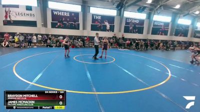 120 lbs Quarterfinal - James McMackin, Falcons Wrestling Club vs Braydon Mitchell, Spartan Mat Club