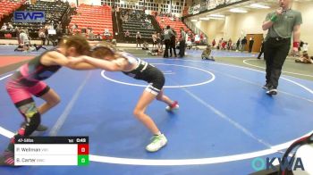 47-51 lbs Final - Paris Wellman, Viking Wrestling Club vs Brinley Carter, Bartlesville Wrestling Club