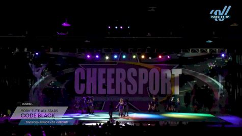 York Elite All Stars - Code Black [2023 L1 Junior - D2 - Medium] 2023 CHEERSPORT National All Star Cheerleading Championship