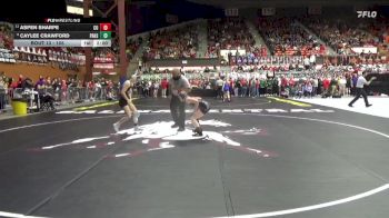 105 lbs Champ. Round 1 - Aspen Sharpe, Colby HS vs Caylee Crawford, Paola Hs