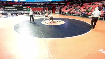 3A 126 lbs Champ. Round 1 - Carson Prunty, Glen Ellyn (Glenbard West) vs Saul Ramirez, Barrington