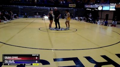 155 lbs Semifinal - Celina Cooke, Colorado Mesa University vs Mia Salas, Jarvis Christian