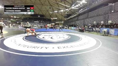 Girls 3A 155 lbs Cons. Round 4 - Rachel Ramos-Santos, Kent Meridian (Girls) vs Caitriona Wieber, Everett (Girls)