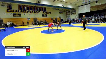 135 lbs Quarterfinal - Ashton Besmer, Buchanan vs Justyce Zuniga, Toppenish (WA)