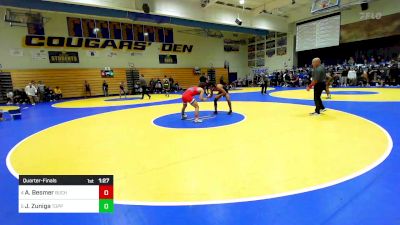 135 lbs Quarterfinal - Ashton Besmer, Buchanan vs Justyce Zuniga, Toppenish (WA)