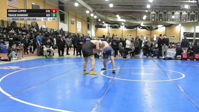 190 lbs 5th Place - Josiah Lopez, Central vs Trace Dumont, Scituate