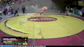 160 lbs Quarterfinal - Mitchell Johnson, Oregon City High School Wrestl vs Cole Thomas, Newberg Mat Club