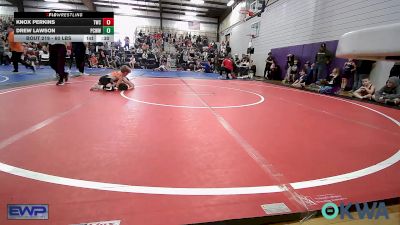 60 lbs Quarterfinal - Knox Perkins, Tahlequah Wrestling Club vs Drew Lawson, Ponca City Wildcat Wrestling