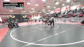 170 lbs Champ. Round 2 - Samantha Tlalzicapan, Segerstrom vs Lina Casa-Machado, Murrieta Valley