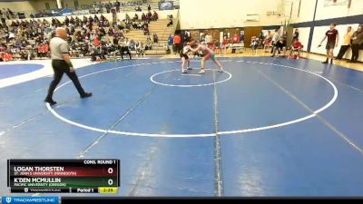 157 lbs Cons. Round 1 - Logan Thorsten, St. John`s University (Minnesota) vs K`den McMullin, Pacific University (Oregon)