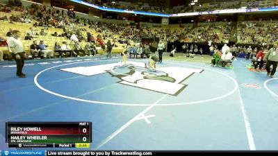 145 Class 1 lbs Cons. Round 3 - Riley Howell, Brookfield vs Hailey Wheeler, Ste. Genevieve