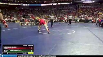 1 lbs Champ. Round 1 - Wyatt VanderWerff, Jesup vs Lincoln Holub, Lisbon