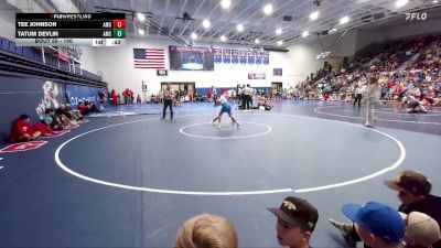 100 lbs Prelim - Tee Johnson, Alliance Middle School vs Tatum Devlin, Alliance Middle School