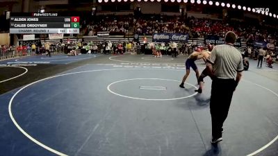 D 1 175 lbs Champ. Round 1 - Caleb Ordoyner, Hahnville vs Alden Jones, Live Oak