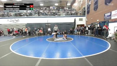 56 lbs Cons. Round 4 - Vander Kunzler, 208 Badgers Wrestling Club vs Brayden Harris, Thunder Ridge Outlaws Wrestling Club