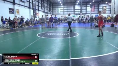 106 lbs Round 2 (4 Team) - Cooper Spoales, HEADHUNTERS WRESTLING CLUB vs Lucas Bauer, 84 ATHLETES