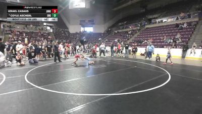 59 lbs Cons. Quarters - Coyle Ascherl, Scottsbluff Wrestling Club vs Izrael Casaus, Juggernaut WC