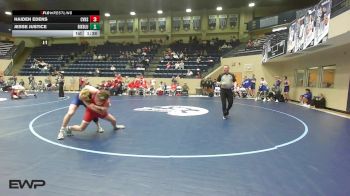 157 lbs Rr Rnd 3 - Haiden Edens, Caney vs Jesse Justice, Bixby Blue