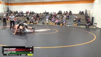 J-16 lbs Round 2 - Chuck Goerdt, Rams Wresting Club vs Brayden Sines, Sigourney