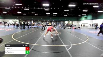 145 lbs Consi Of 16 #1 - Anthony Bahl, IN vs Logan Fowler, TN