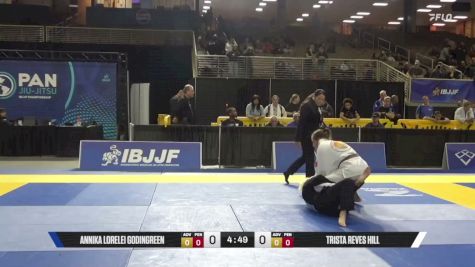 Annika Lorelei GodinGreen vs Trista Reves Hill 2026 Pan Jiu Jitsu IBJJF Championship