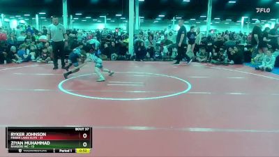 52 lbs Round 8 (10 Team) - Ryker Johnson, Finger Lakes Elite vs Ziyan Muhammad, Rangers WC