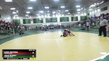 Boys 140 lbs Champ. Round 1 - Dario Renteria, Willows Boys vs Aidan Bushey, Anderson Boys