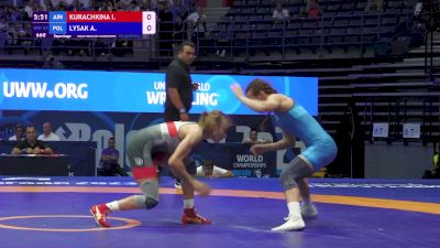 57 kg Repechage #2 - Iryna Kurachkina, Individual Neutral Athletes vs Anhelina Lysak, Poland