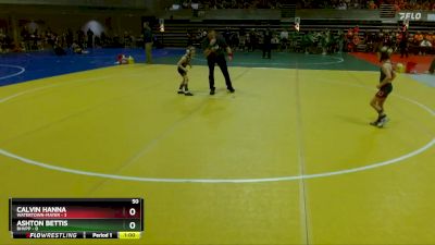 50 lbs Quarterfinals (8 Team) - Ashton Bettis, BHVPP vs Calvin Hanna, Watertown-Mayer
