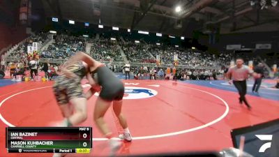 4A-145 lbs Cons. Round 1 - Ian Bazinet, Central vs Mason Kuhbacher, Campbell County