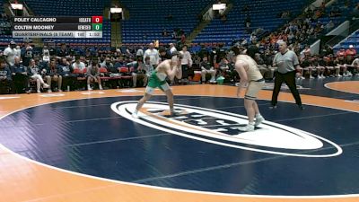 215 lbs Quarterfinals (8 Team) - Colten Mooney, Geneseo vs Foley Calcagno, Elmhurst (IC Catholic)