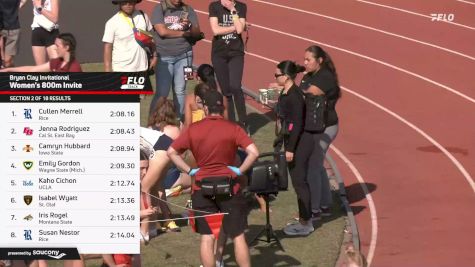 Women's 800m Invitational, Prelims 3