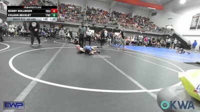 64 lbs Quarterfinal - Bobby Bollinger, Pocola Youth Wrestling vs Colson Beckley, Team Tulsa Wrestling Club