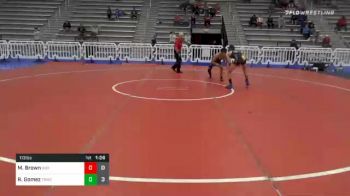 113 lbs Prelims - Miller Brown, Indiana High Rollers HS vs Ricky Gomez, Triumph Maize