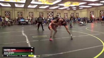 125 lbs Quarterfinals (8 Team) - Evan Nunez, Team Alien vs Hayden Smith, SVRWC Gold