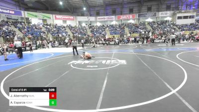 100 lbs Consi Of 8 #1 - Jordyn Abernathy, Burlington vs Andres Esparza, Adams City WC