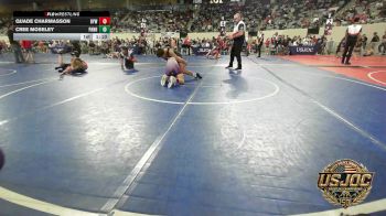 88 lbs Round Of 32 - Quade Charmasson, Bristow Elementary Wrestling Club vs Cree Moseley, Panhandle RTC