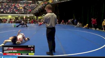 85 lbs Cons. Round 1 - Cody Cole, BOLD vs Harrison Seidl, MN Elite