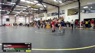 165 lbs Semifinal - Braden Getz, Marian University (IN) vs Ike O`Neill, Wabash