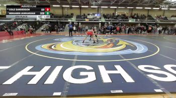 132 lbs 5th Place - Cole Sanderson, Coventry vs Benjamin Jawharjian, Cranston West