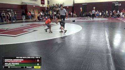 PW-9 lbs Cons. Round 1 - Ashton Andersen, Big Game Wrestling Club vs Myles Franks, Marion Wolves